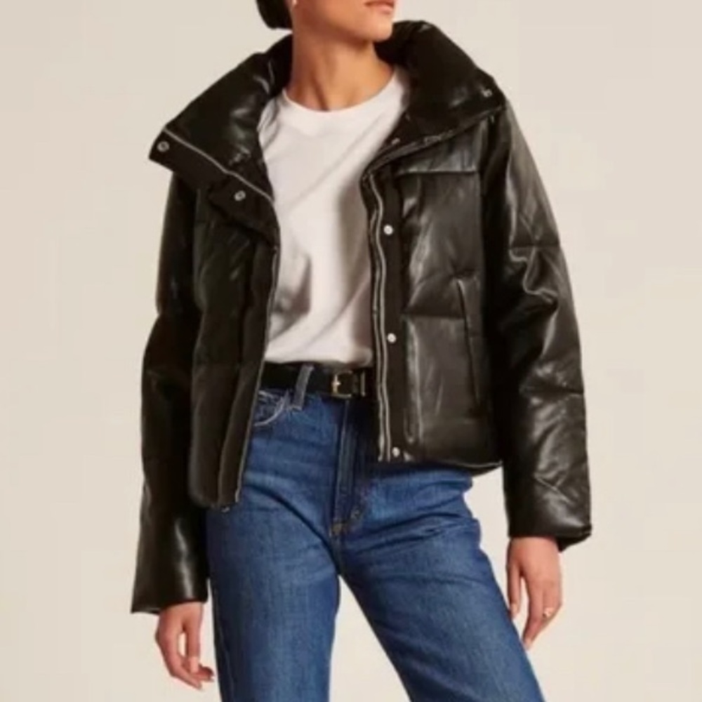 Vegan Leather Mini Puffer